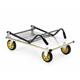 Ergonomic Folding Handles Platform Trolley; 900 x 610 x 1040; Fixed/Swivel Castors; Aluminium; 300kg; Silver/Black/Yellow
