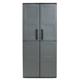 Utility Cupboard; 2 Doors; 3 Shelf; Two Tone Grey