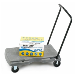 3 Position Handle Platform Trolley; 790 x 500 x 800; Fixed/Swivel Castors; Steel/Plastic; 180kg; Grey/Black