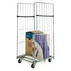Demountable Roll Container; 2 Sides & straps; Internal Height mm: 1630; 500kg; Silver