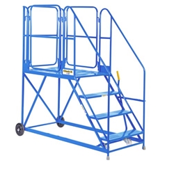 Work Platform - Easy Slope - 1200mm Platform - 6 Tread - Blue
