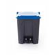Pedal Bin; 30L; Polypropylene; Grey Body & Blue Lid
