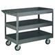 Tray Trolley; 3 Deep Trays; Swivel (x2 Braked)Castors; Steel; 250kg; Grey