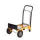 Three Position Truck with Bag Holder; Fixed/Swivel Wheels; Steel; 80kg; Black/Yellow