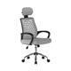 Sigma – High Back Mesh Chair with Height Adjustable Headrest & Fixed Sturdy Arms Grey