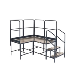 Platform System-3 (2x1 corner)x1Hm Plat. - 3 Tread Unit&4 Guards