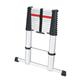 Telescopic Ladder; 13 Tread; Aluminium; 150kg; Silver/Black/Red