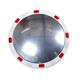 Circular Traffic Mirror with Reflective Edges; 800mm dia; White/Red