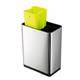 Durable NO TOUCH DUO Sensor Waste Bin 2 x 20L Capacity Silver - 342423