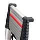 Telescopic Ladder; 13 Tread; Aluminium; 150kg; Silver/Black/Red