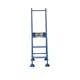 Domed Feet Step - 3 Tread - Punched - Blue