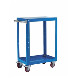 Reversible Tray/Shelf Trolley; 2 Tier; 150kg; Blue