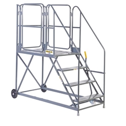 Work Platform - Easy Slope - 1200mm Platform - 8 Tread - Grey