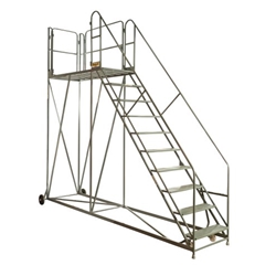 Work Platform - Easy Slope - 1800mm Platform - 8 Tread - Grey