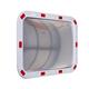 Rectangular Traffic Mirror with Reflective Edges; 400 x 600 x 50mm; White/Red