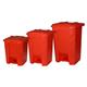 Pedal Bin; 80L; Polypropylene; Red 