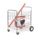 Wire Trolley; 2 Shelves (1 removable); Fixed/Swivel (x2 Braked) Castors; Chrome Plated Wire; 120kg; Silver