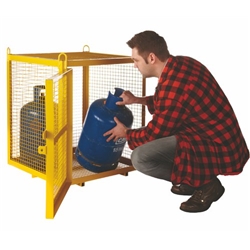 Security Cage; 880 x 700 x 700; Single Door; 500kg; Yellow