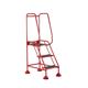 Domed Feet Step - 3 Tread - Anti Slip - Red