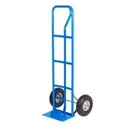 P Handle Sack Truck; Pneumatic Wheels; Steel; 100kg; Blue