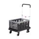 Foldaway Platform Trolley with 1 Folding Box; Plastic/Aluminium; 120kg; Black/Grey