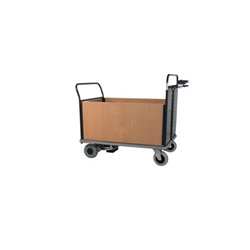 Powered Platform Truck - Steel End with 2 Timber Sides & Opp End - Small