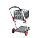 Clever Folding Trolley; c/w 2 Folding Boxes; Injected Moulded Plastic/Anodised Aluminium; 60kg; Grey/Black/Red
