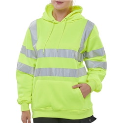 Beeswift Essential Pull-Over Hi-Vis Hoodie Saturn Yellow 4Xl