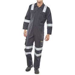 Beeswift Arc Compliant Boilersuit Navy Blue 40