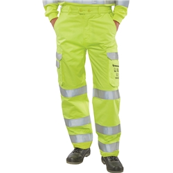 Beeswift Arc Compliant Hi-Vis Trousers Saturn Yellow 42
