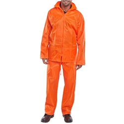 Beeswift Nylon Weatherproof Suit Orange Xl
