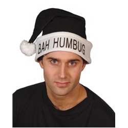 Budget Bah Humbug Black Santa Hat