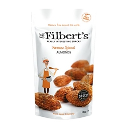 Mr Filberts Moroccan Spiced Almonds 100g [Pack of 12]