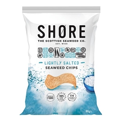 Shore Seaweed Chips - Sea Salt 80g [Pack of 12]