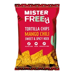 Mister Free'd Tortilla Chips with Mango Chili 135g [Pack of 12]