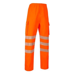 Beeswift Deltic Hi-Vis Ripstop Breathable And Waterproof Rail Overtrouser Orange Xxxl