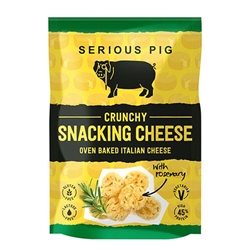 Serious Pig Crunchy Snacking Cheese with Rosemary 24g [Pack of 24]