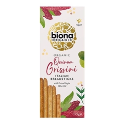 Biona Organic Grissini Breadsticks Quinoa 125g [Pack of 12]