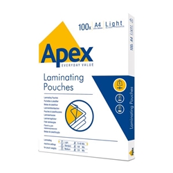 Apex Laminating Pouches A4 Light Duty - Pallet [280 x 100PK]