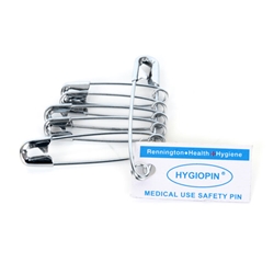 Hygiopin Safety Pins Pack Of 6 Chrome 