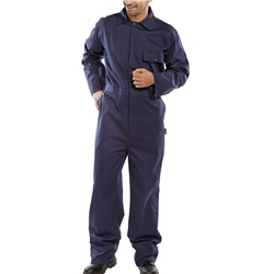 Beeswift Cotton Drill Boilersuit Navy Blue 46