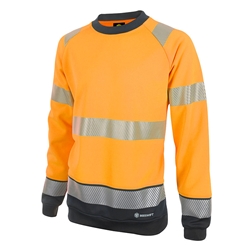 Beeswift Deltic Hi-Vis Two-Tone Sweatshirt Orange / Black S