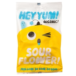 HEY YUM! Sour Flower Organic Sweets 100g [Pack of 10]