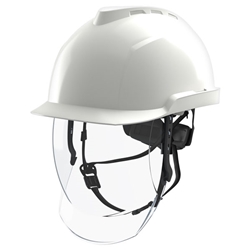 Msa V-Gard 950 Electrician Safety Helmet With Face Shield White 