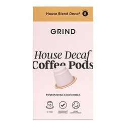 Grind Coffee Pods Refill Box Home Compostable Decaf 90g [Pack of 100]