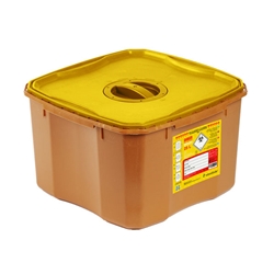 Woodsafe Sharps Bin Lid And Screw Fit Cap 25 Litre Brown 25L