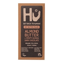 Hu Almond Butter & Crispy Quinoa Dark Chocolate Bar 60g [Pack of 12]