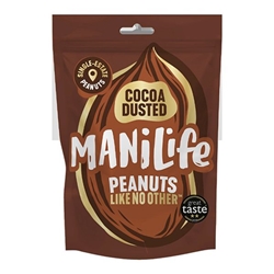 ManiLife Cocoa Dusted Peanuts 75g [Pack of 8]
