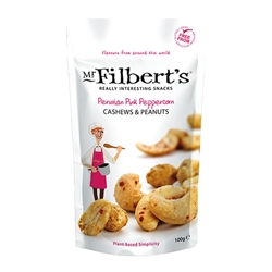Mr Filberts Peruvian Pink Peppercorn Cashews & Peanuts 100g [Pack of 12]