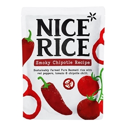Nice Rice Smoky Chipotle Basmati Rice Pouch 250g [Pack of 6]